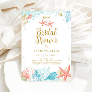 Beach Theme Bridal Dusche Einladung