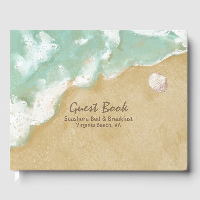 Beach Theme Business Gästebuch (Vorderseite)