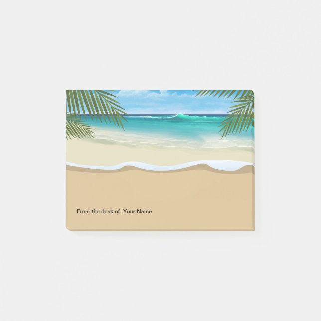Beach Theme Coasty Office Sticky Notepads Post-it Klebezettel (Vorderseite)