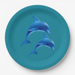 Beach Theme Dolphin Wedding Paper Plate Pappteller
