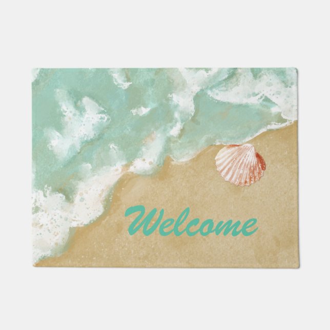 Beach Theme Door Mat Fußmatte (Vorderseite)