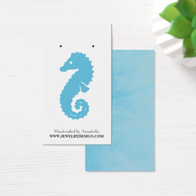 Beach Theme Earring Holder Custom Juwelier Card (Schreibtisch)