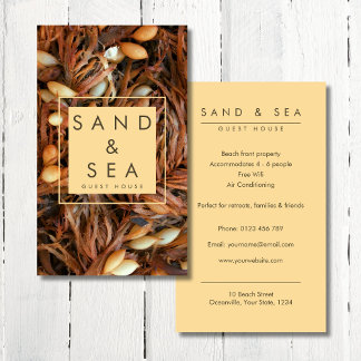 Beach Theme Guest House Business Card Visitenkarte