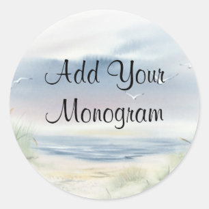 Beach Theme Hochzeiten Umschlag Aufkleber, Labels Runder Aufkleber