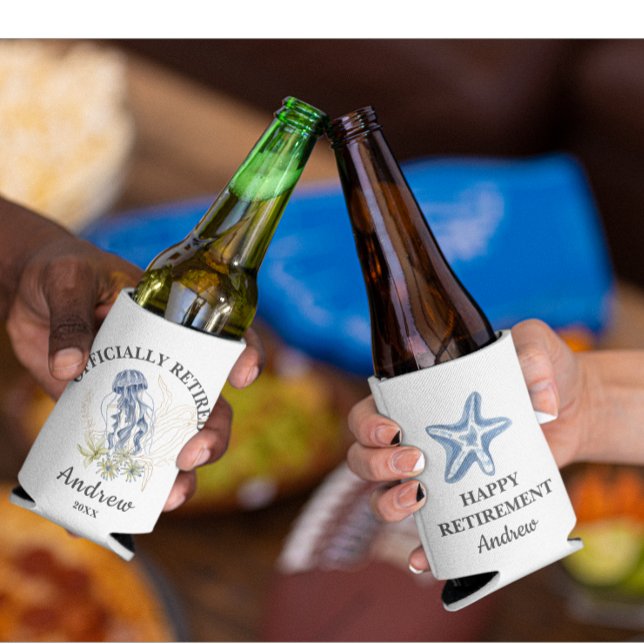 Beach Theme Retirement Party Dosenkühler (Von Creator hochgeladen)