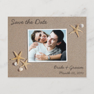 Beach Theme Save the Date Foto Cards