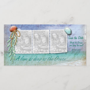 Beach Theme Save the Date Foto Cards