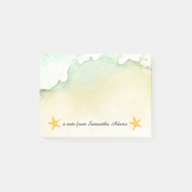 Beach Theme Starfish Post-it Klebezettel (Vorderseite)