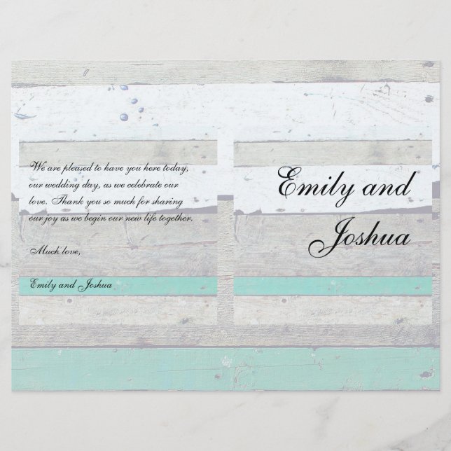 Beach Theme Starfish Wedding rustikal (Vorderseite)