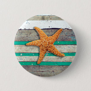 Beach Theme Starfish Wedding rustikal Button