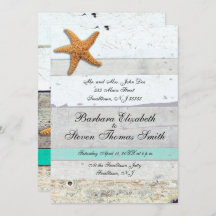 Beach Theme Starfish Wedding rustikal