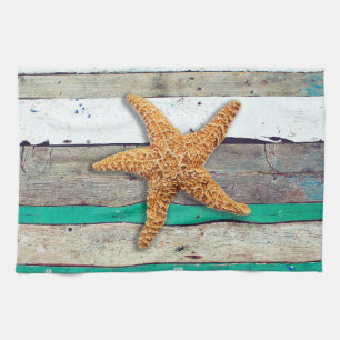 Beach Theme Starfish Wedding rustikal Geschirrtuch