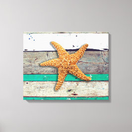Beach Theme Starfish Wedding rustikal Leinwanddruck