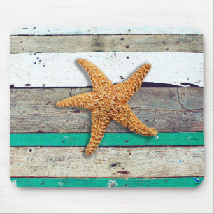 Beach Theme Starfish Wedding rustikal Mousepad