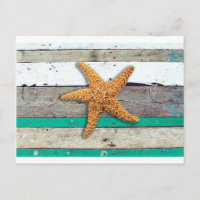 Beach Theme Starfish Wedding rustikal