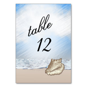 Beach Theme Tischnummer