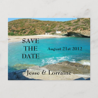 Beach Theme Wedding 2 - Save the Date Postcard Ankündigungspostkarte