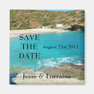 Beach Theme Wedding 2 - Speichern Sie das Date Mag Magnet