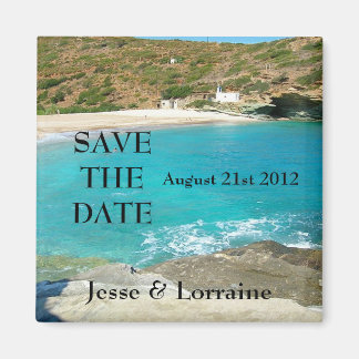 Beach Theme Wedding 2 - Speichern Sie das Date Mag Magnet