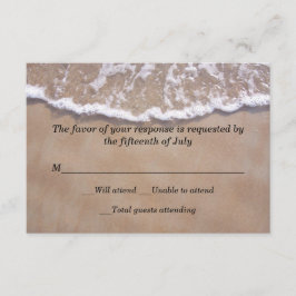 Beach Theme Wedding Response Card RSVP Karte