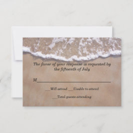 Beach Theme Wedding Response Card RSVP Karte