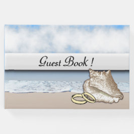 Beach Theme Wedding Rings Guest Book Gästebuch