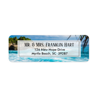 Beach Theme Wedding Rücksendeadresse
