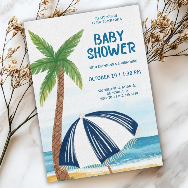 Beach-themed baby shower Invitation Einladung (Von Creator hochgeladen)