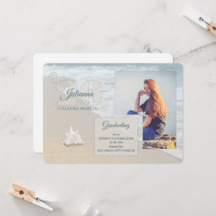 Beach Themed Class of 2025 Abschluss Foto Einladung