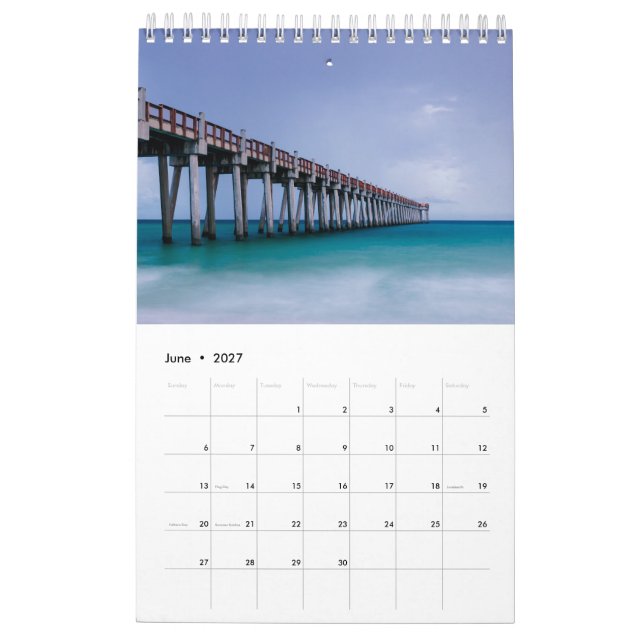 Beach Themed Ocean Foto Geschenk Kalender (Jun 2027)