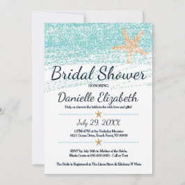 Beach Themed Starfish Bridal Dusche Einladung