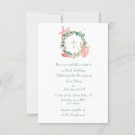 Beach-Themenkreuz, Schönheitsfeier, Christlich Einladung