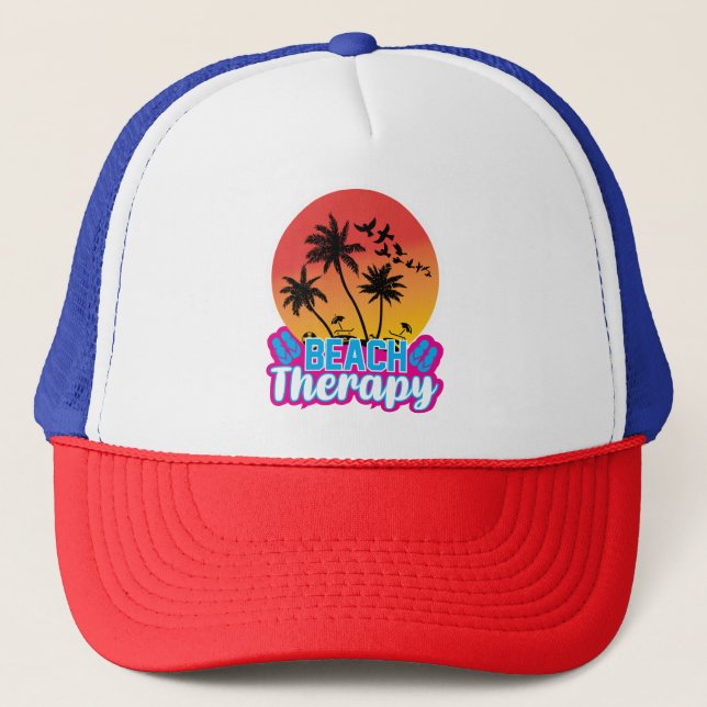 Beach Therapy-18920 Truckerkappe (Vorderseite)