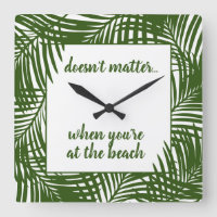 Beach Time Modernes Green Palm Leaf Muster