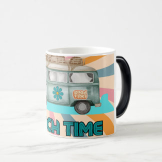 Beach Time Retro Van Vibes Verwandlungstasse
