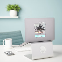 Beach Time Vintag Pier Palm Tree Sunset Souvenir