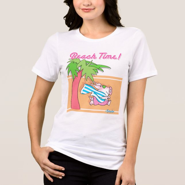 BEACH TIME! von Boynton Tri-Blend Shirt (Vorderseite)
