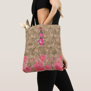 Beach Tote Bag für Frauen Straw & Denim Purse