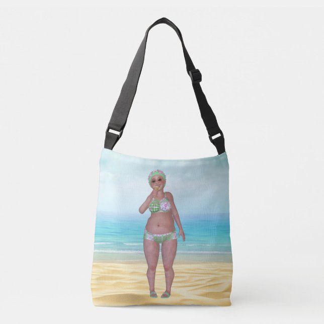 Beach Tote Tasche mit lustiger Badebekleidung (Vorderseite)