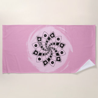 Beach towel "Fibonacci" (hand drawn) Strandtuch