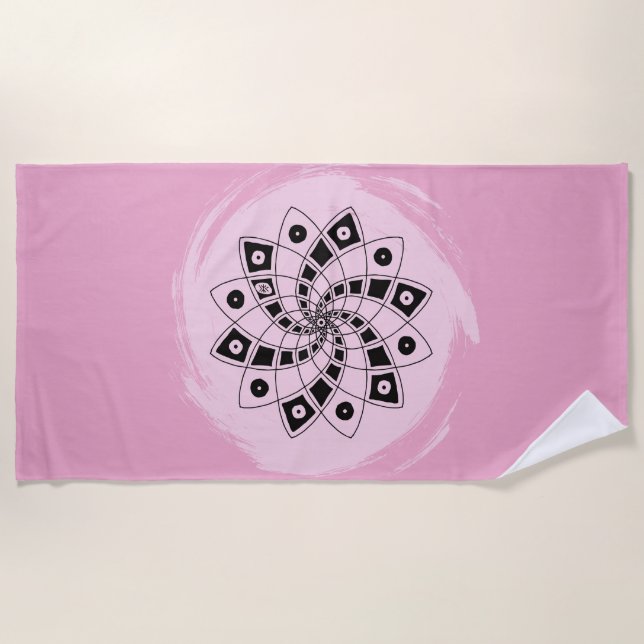 Beach towel "Fibonacci" (hand drawn) Strandtuch (Vorderseite)