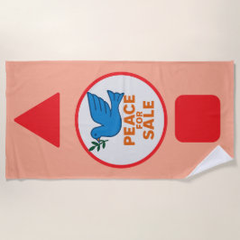 Beach Towel , Peace theme designed Beach towel Strandtuch