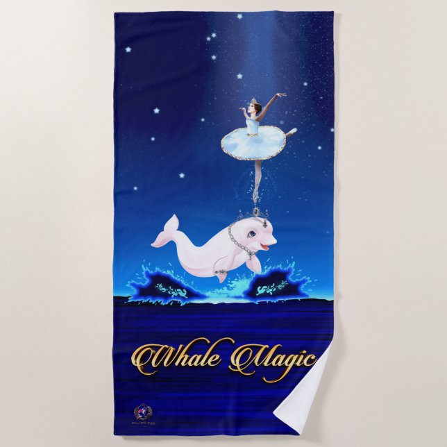 Beach Towel Princess of Whales "Himmlisch Ballet" Strandtuch (Vorderseite)