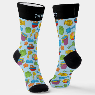 Beach Toys Icons Muster Socks Socken