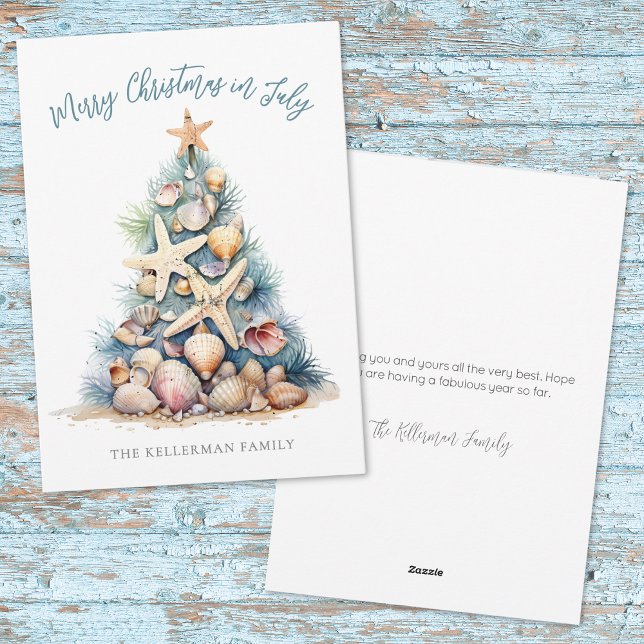 Beach Tree Weihnachten im Juli (Beach Tree Christmas In July Holiday Card)
