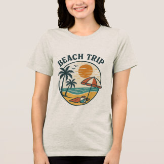 Beach-Trip-Shirt, Beach-Urlaub Tri-Blend Shirt