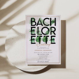 Beach Tropical Bachelorette Wochenende Rose Gold Folieneinladung