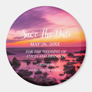 Beach Tropical Sand Hochzeiten Moderne Waves Magne Magnet