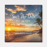 Beach Tropical Sand Hochzeiten Moderne Waves Magne