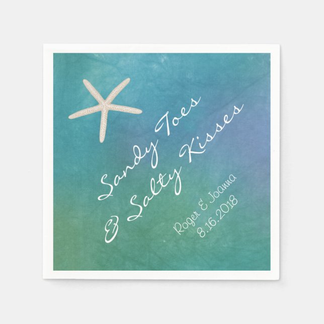 Beach Tropical Starfish Napkins Serviette (Vorderseite)